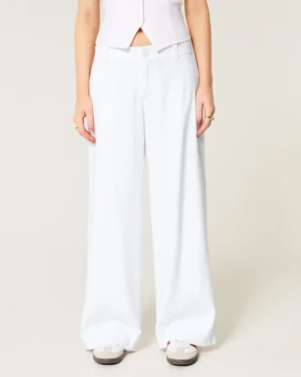 Pantalones de cintura baja y pierna ancha Livvy de Hollister