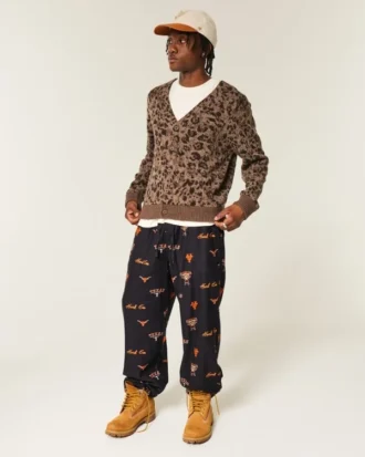 Pantalones de franela con estampado Longhorns de la Universidad de Texas en Austin