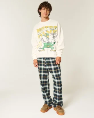 Pantalones de franela con gráfico Fighting Irish de la Universidad de Notre Dame