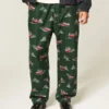 Pantalones de pijama de franela con estampado de coche