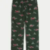 Pantalones de pijama de franela con estampado de coche