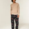 Pantalones de pijama de franela con estampado de Tom y Jerry