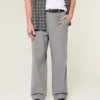 Pantalones holgados con cintura elástica de mezcla de lino