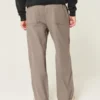Pantalones holgados con cintura elástica de mezcla de lino