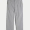 Pantalones holgados con cintura elástica de mezcla de lino