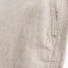 Pantalones holgados con cintura elástica de mezcla de lino