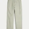 Pantalones holgados con cintura elástica y mezcla de lino