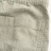 Pantalones holgados con cintura elástica y mezcla de lino