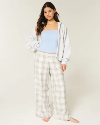 Pantalones holgados de franela