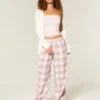 Pantalones holgados de franela