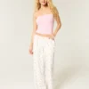 Pantalones holgados de franela