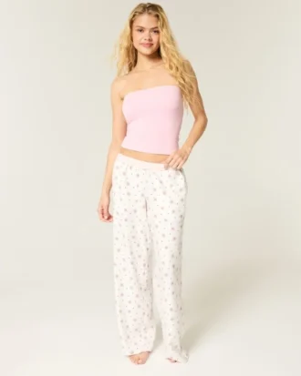 Pantalones holgados de franela