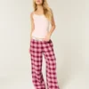 Pantalones holgados de franela