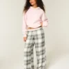 Pantalones holgados de franela