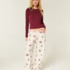 Pantalones holgados de franela