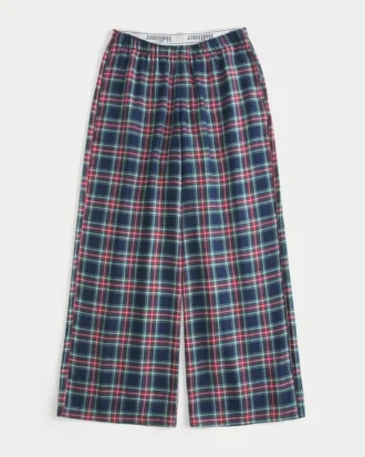 Pantalones holgados de franela