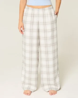Pantalones holgados de franela