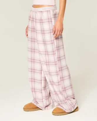 Pantalones holgados de franela