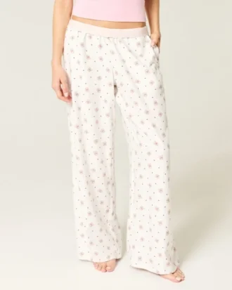 Pantalones holgados de franela