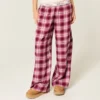 Pantalones holgados de franela