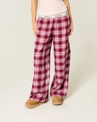 Pantalones holgados de franela
