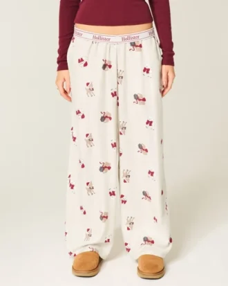 Pantalones holgados de franela