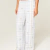 Pantalones holgados de franela