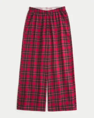 Pantalones holgados de franela