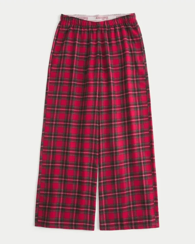 Pantalones holgados de franela
