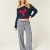 Pantalones holgados de mezcla de lino