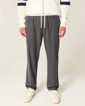 Pantalones holgados de mezcla de lino
