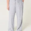 Pantalones holgados de mezcla de lino