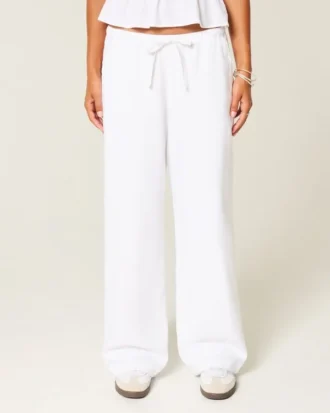 Pantalones holgados de mezcla de lino