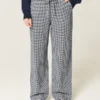 Pantalones holgados de mezcla de lino