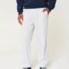 Pantalones holgados de mezcla de lino