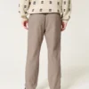 Pantalones holgados de mezcla de lino