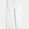 Pantalones holgados de mezcla de lino