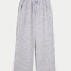 Pantalones holgados de mezcla de lino