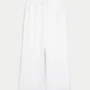 Pantalones holgados de mezcla de lino