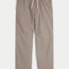 Pantalones holgados de mezcla de lino