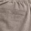 Pantalones holgados de mezcla de lino