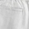 Pantalones holgados de mezcla de lino