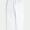 Pantalones holgados de mezcla de lino sin cremallera