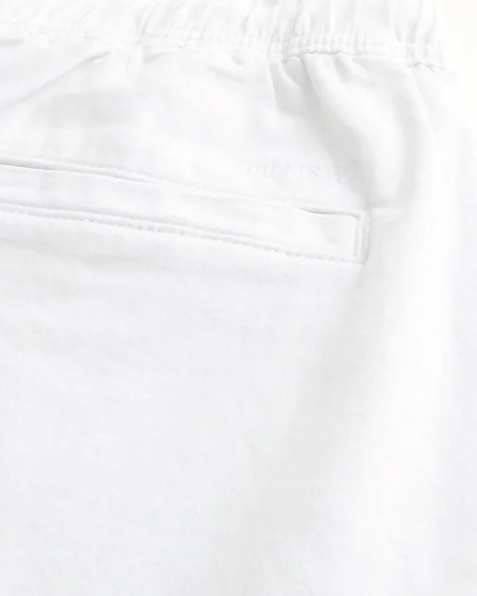 Pantalones holgados de mezcla de lino sin cremallera