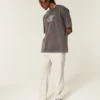 Pantalones holgados de seersucker