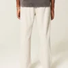 Pantalones holgados de seersucker