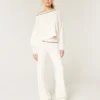 Pantalones rectos con cintura cruzada y tejido de punto de Gilly Hicks