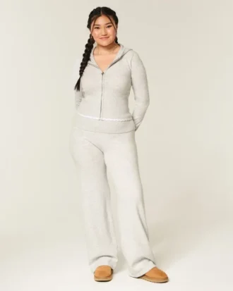 Pantalones rectos con vuelta de punto de Gilly Hicks