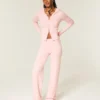 Pantalones rectos con vuelta de punto de Gilly Hicks