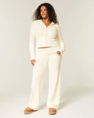 Pantalones rectos con vuelta de punto de Gilly Hicks